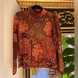 Vintage Patchwork Long Sleeve Top